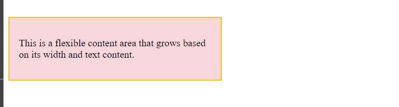 The box Model in css, Flexible Content Area 1