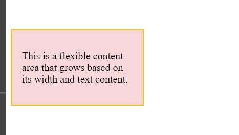 The box Model in css, Flexible Content Area 2