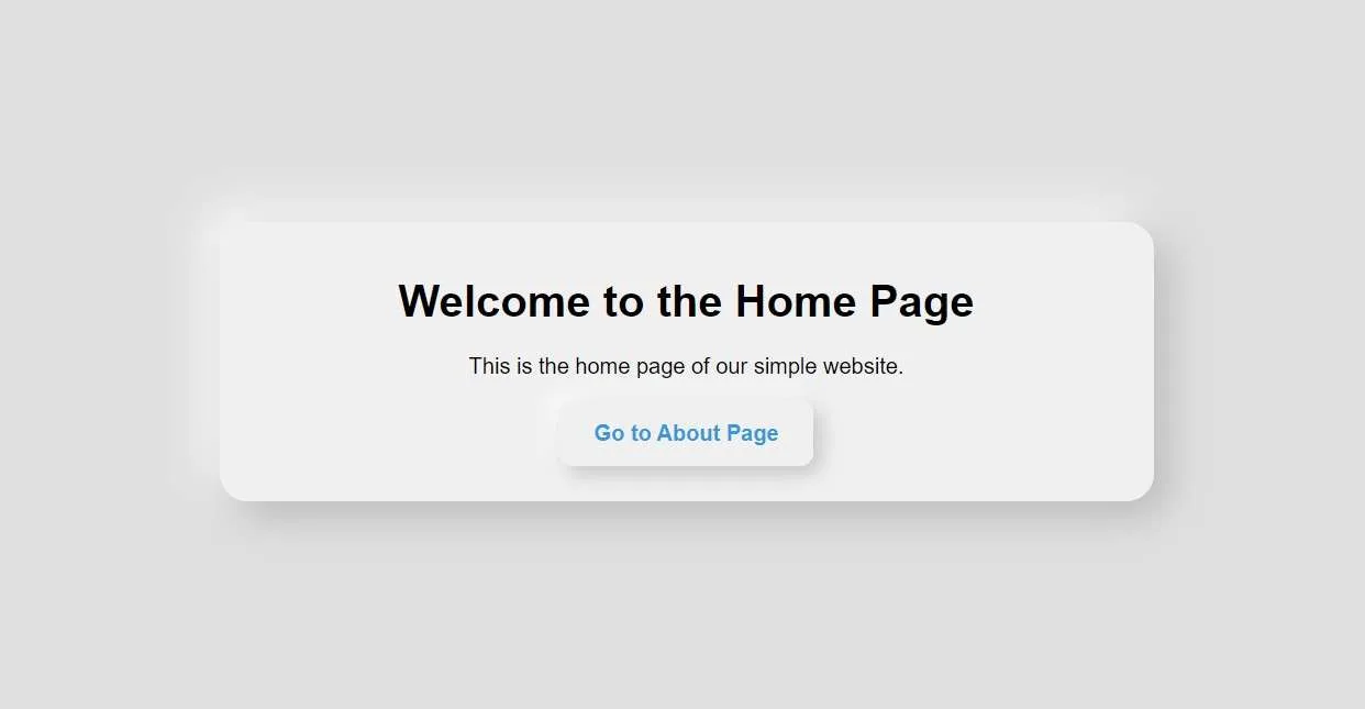 How to Connect Two Pages of a Website, Home Page