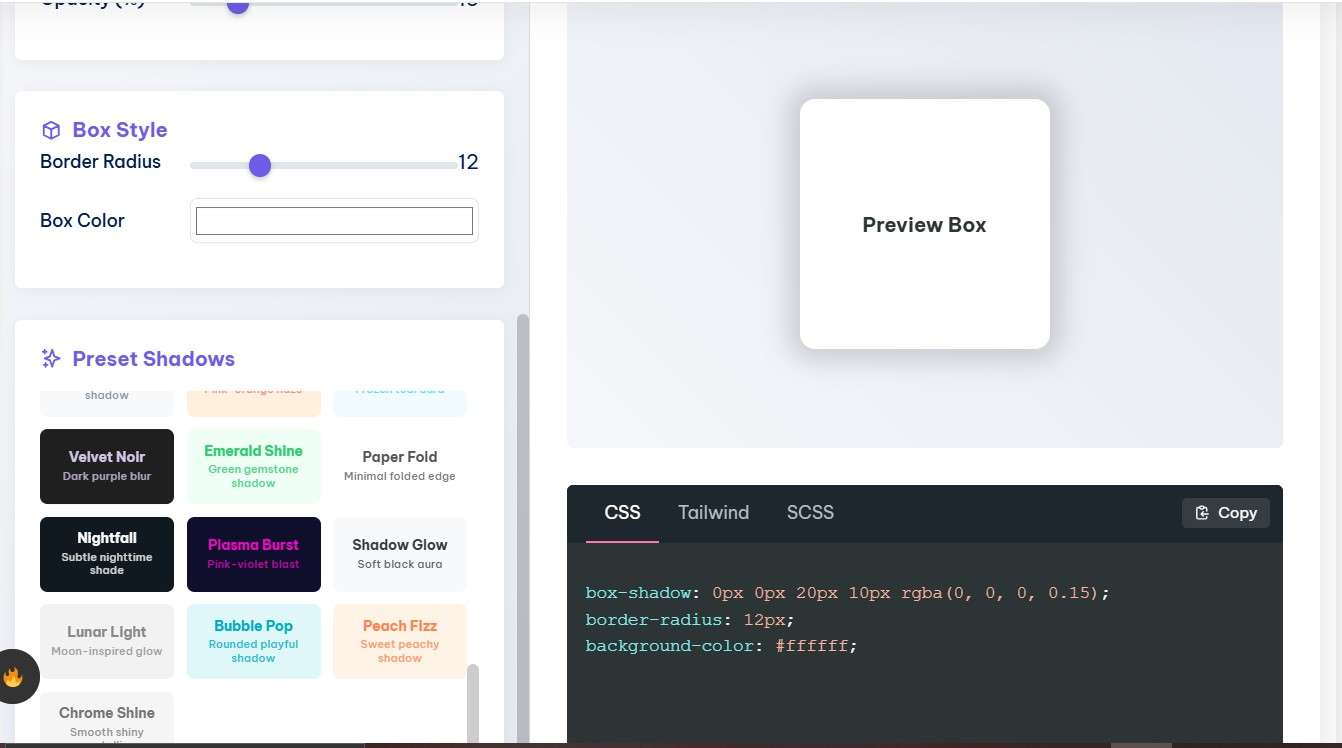 Advance Box Shadow Generator